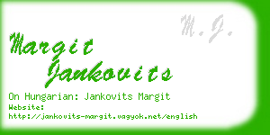 margit jankovits business card